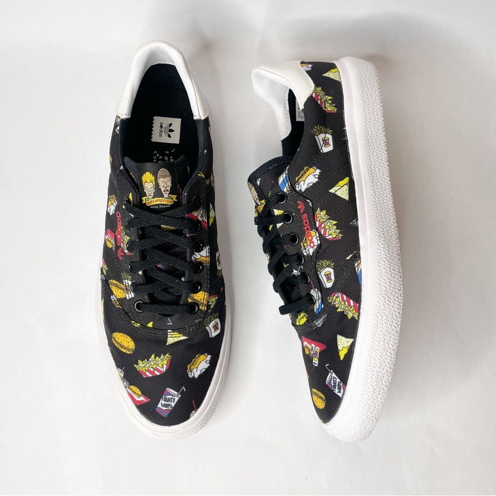 Adidas 3MC Beavis and Butthead Black Skateboard Sneakers Size 9.5